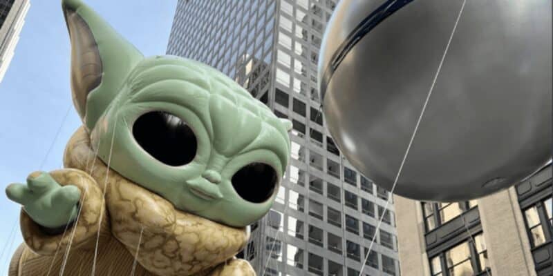 Grogu Balloon at Macy's Thanksgiving Day Parade