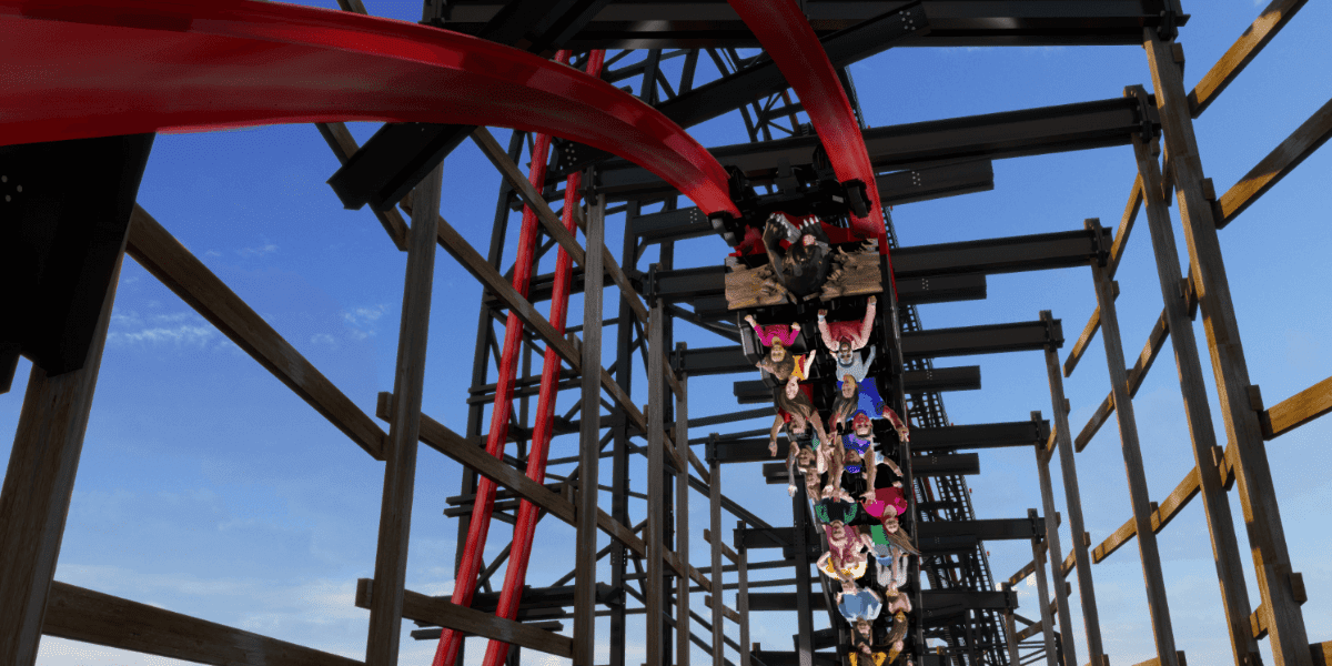 Wildcat's revenge inversion at Hersheypark theme park, where a theme park incident took place.