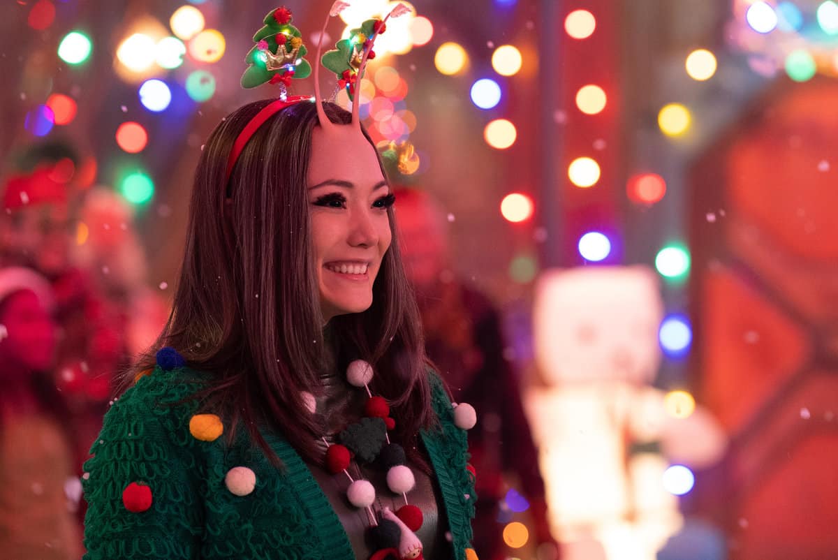 Mantis (Pom Klementieff) gets festive. Credit: Marvel Studios
