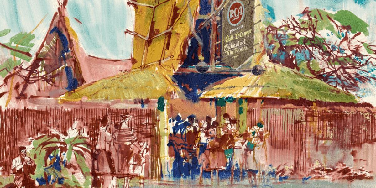 john hench drawings of tiki room