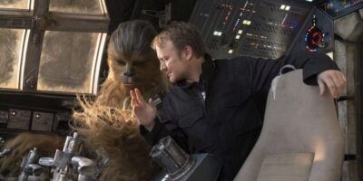 Rian Johnson Talking with Chewbacca