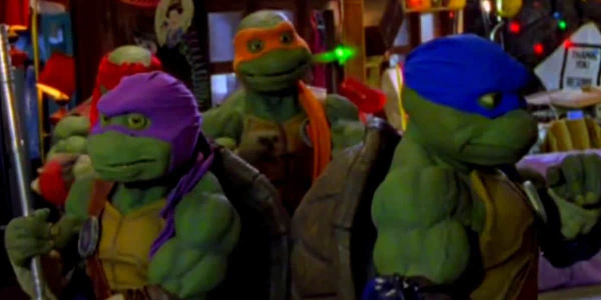 Raphael, Donatello, Michelangelo, and Leonardo in 'Ninja Turtles: The Next Mutation'