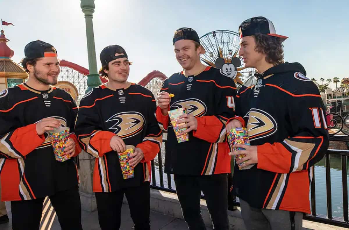 anaheim ducks players at california adventure