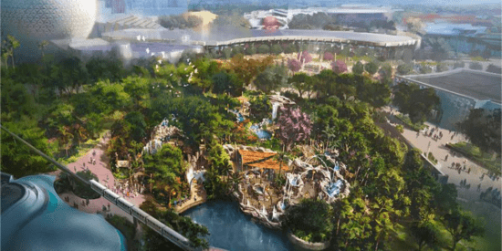 aerial view of Journey of Water, Inspired by Moana at EPCOT