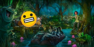 Tiana's Bayou with an "eek" face