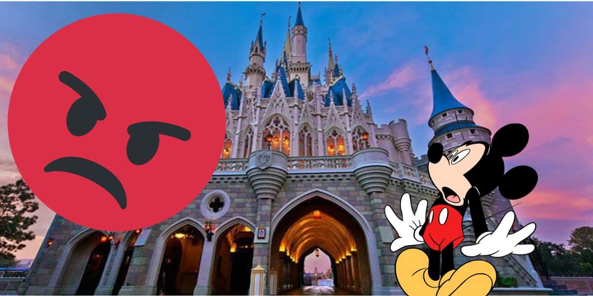 Mickey Scared of Angry Face