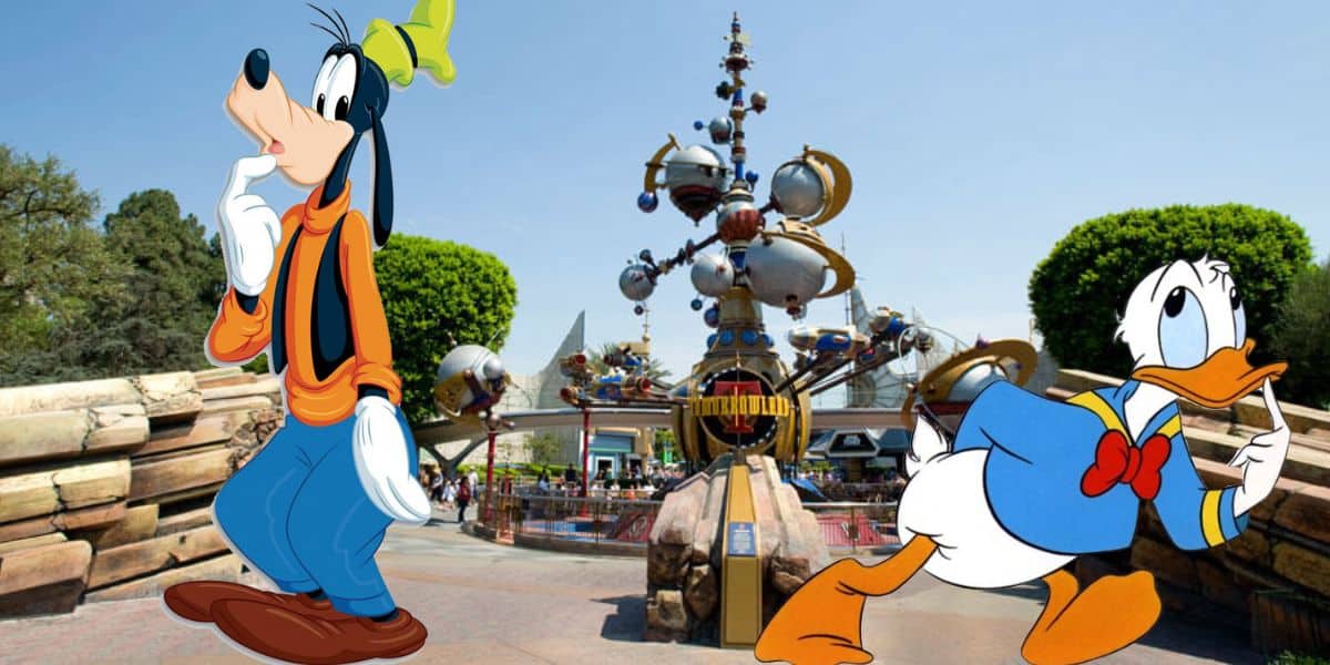 Donald and Goofy in Tomorrowland