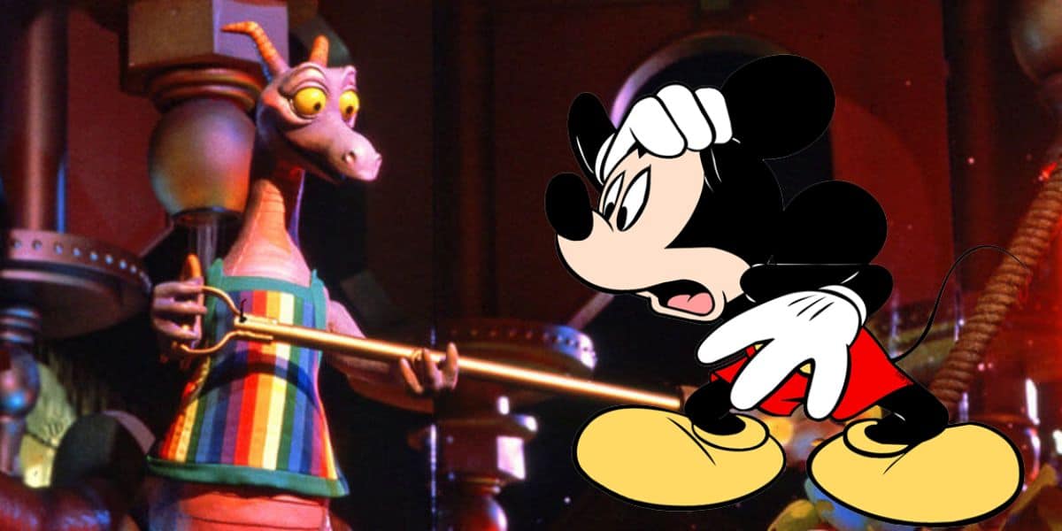 Mickey scared of Figment