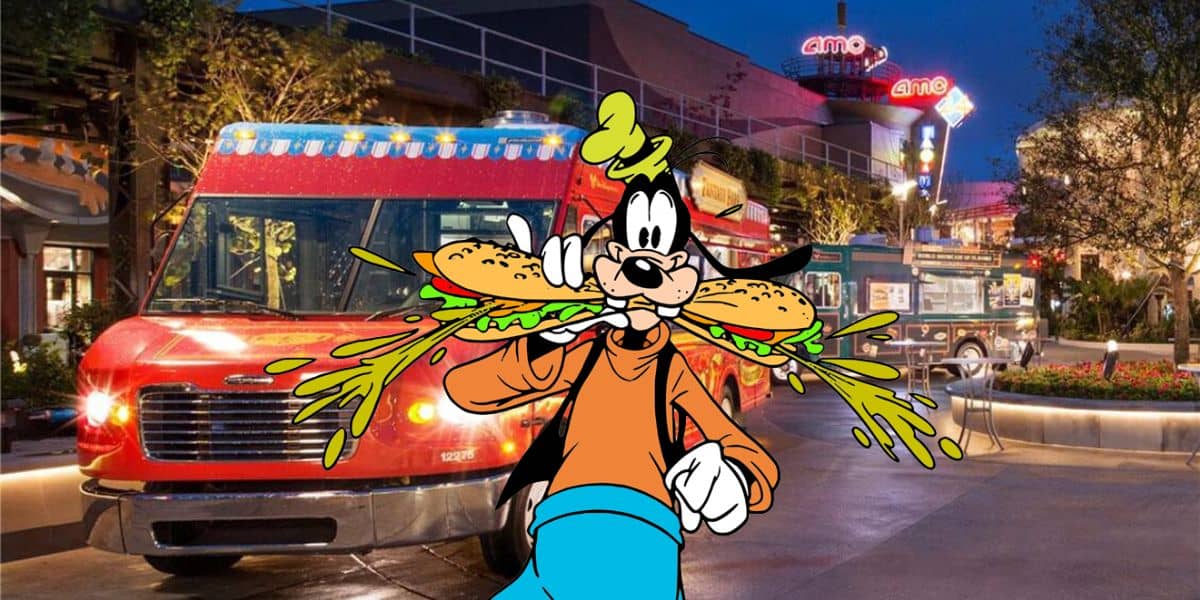 Goofy Eating at Disney Springs