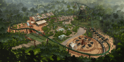 All-new Jumanji-inspired theme park aerial view at Chessington World of Adventures Resort