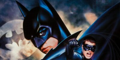 Val Kilmer as Batman on the 'Batman Forever' movie poster