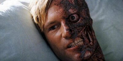 Two-Face in the hospital in 'The Dark Knight'