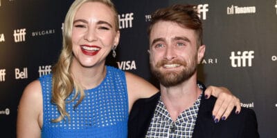 Erin Darke and Daniel Radcliffe on the red carpet
