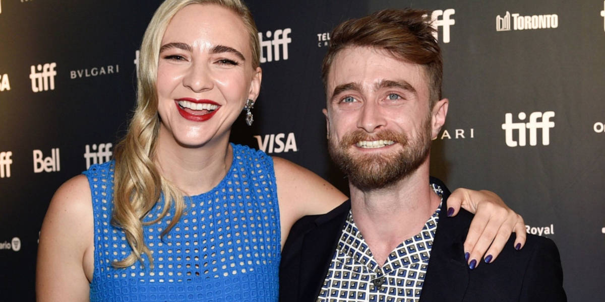 Erin Darke and Daniel Radcliffe on the red carpet