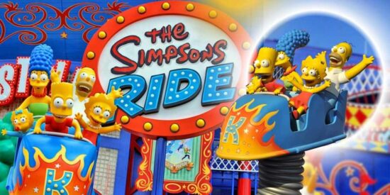The Simpsons ride at Disneyland