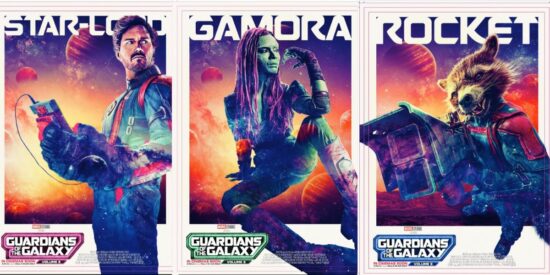 Star-Lord, Gamora, and Rocket in Guardian of the Galaxy, Vol. 3's new character posters