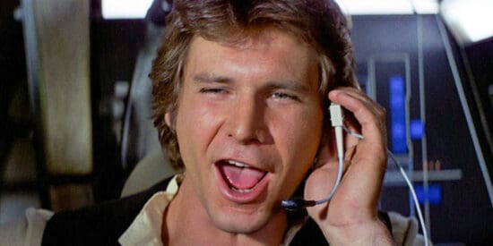 Harrison Ford as Han Solo shouting Yahoo