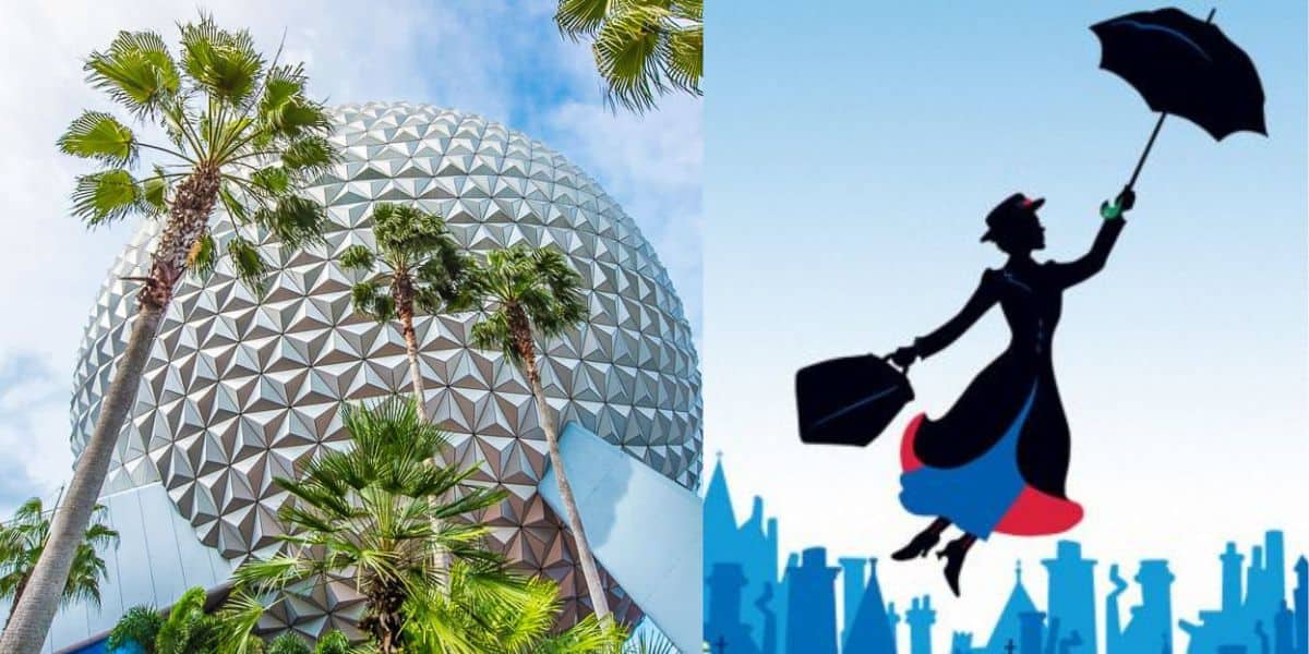 Mary Poppins with Spaceship Earth