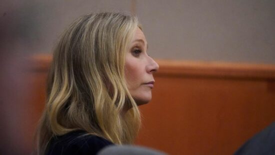 Gwenyth Paltrow on trial for her skiing accident.