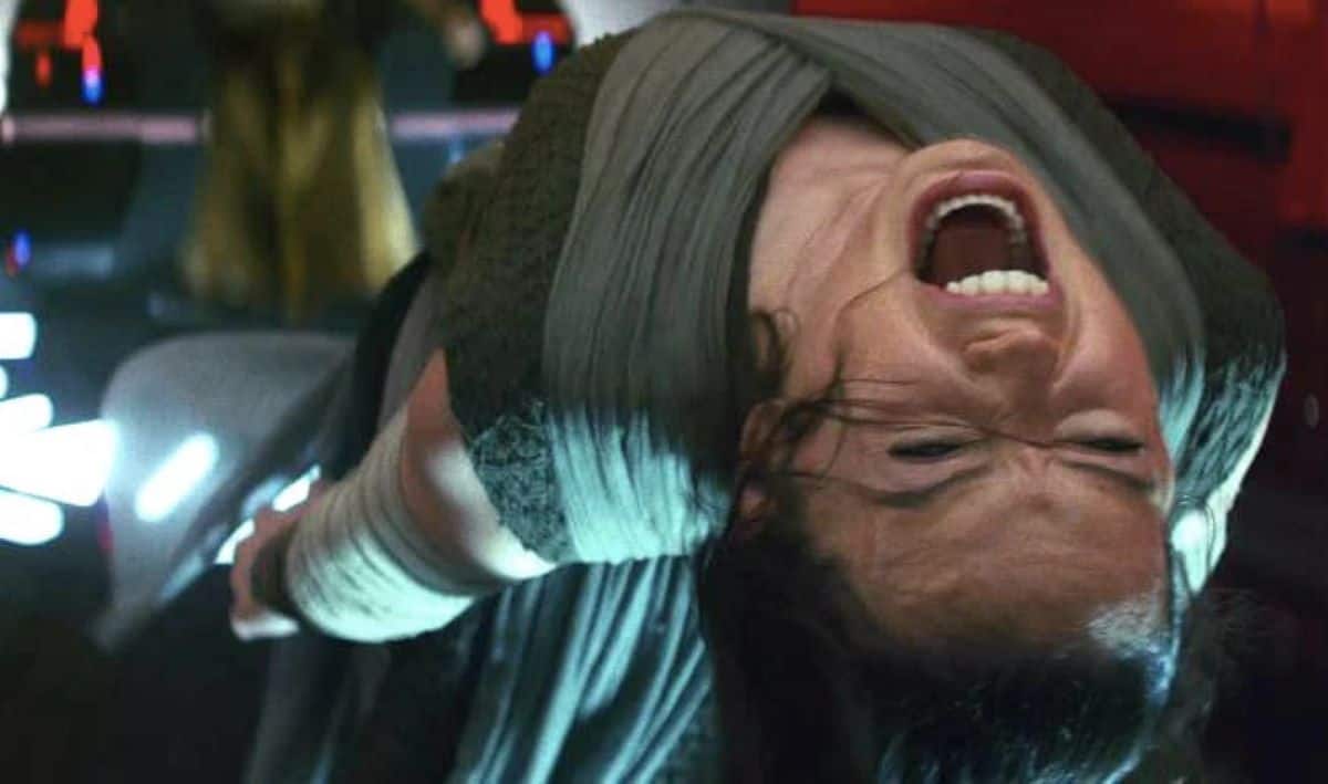 Rey screaming as Snoke tortures her in The Last Jedi
