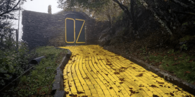 The yellow brick road from the abandoned Land of Oz