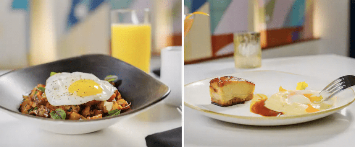 Brunch offerings at Steakhouse 71