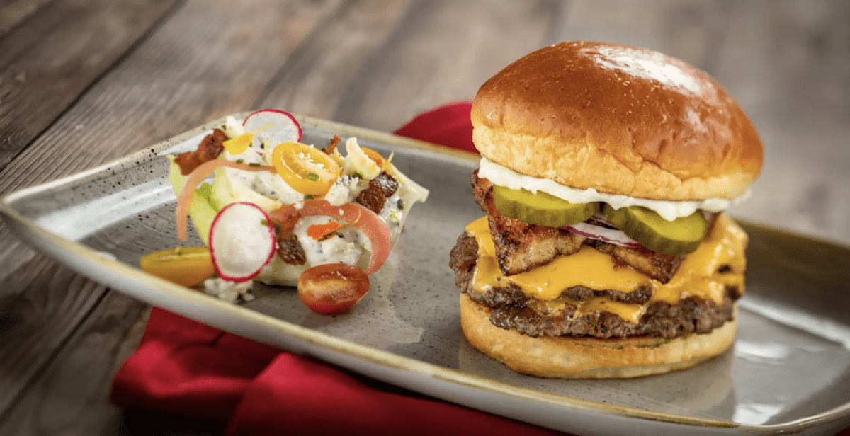 A burger from Steakhouse 71