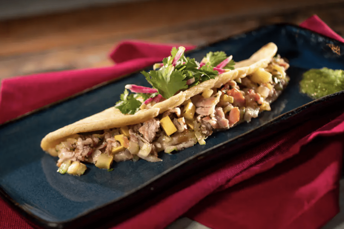 A quesadilla on a small plate