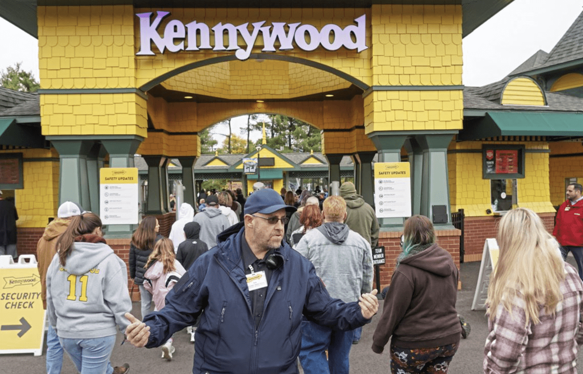 The security checkpoint at the Kennywood entrance