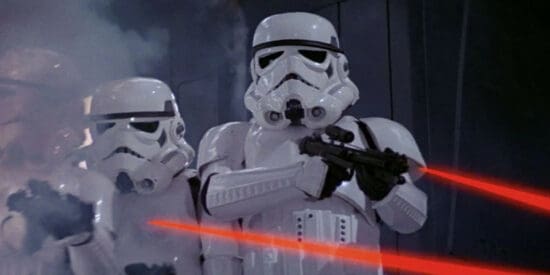 Stormtroopers aboard the Death Star in Star Wars - A New Hope