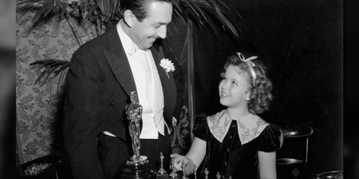 Walt Disney and Shirley Temple