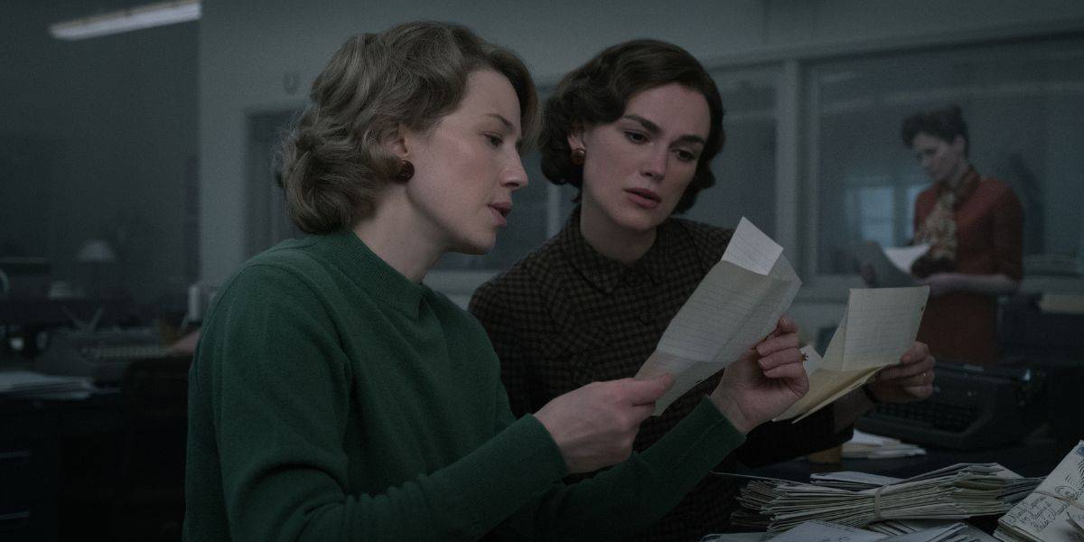 Carrie Coon and Keira Knightley in 'Boston Strangler' (2023). Credit: 20th Century Studios
