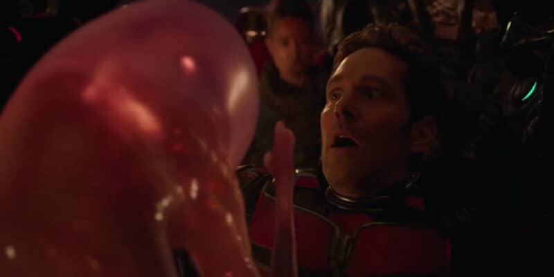 Veb (David Dastmalchian) and Scott Lang (Paul Rudd) in Ant-Man and the Wasp: Quantumania (2023)