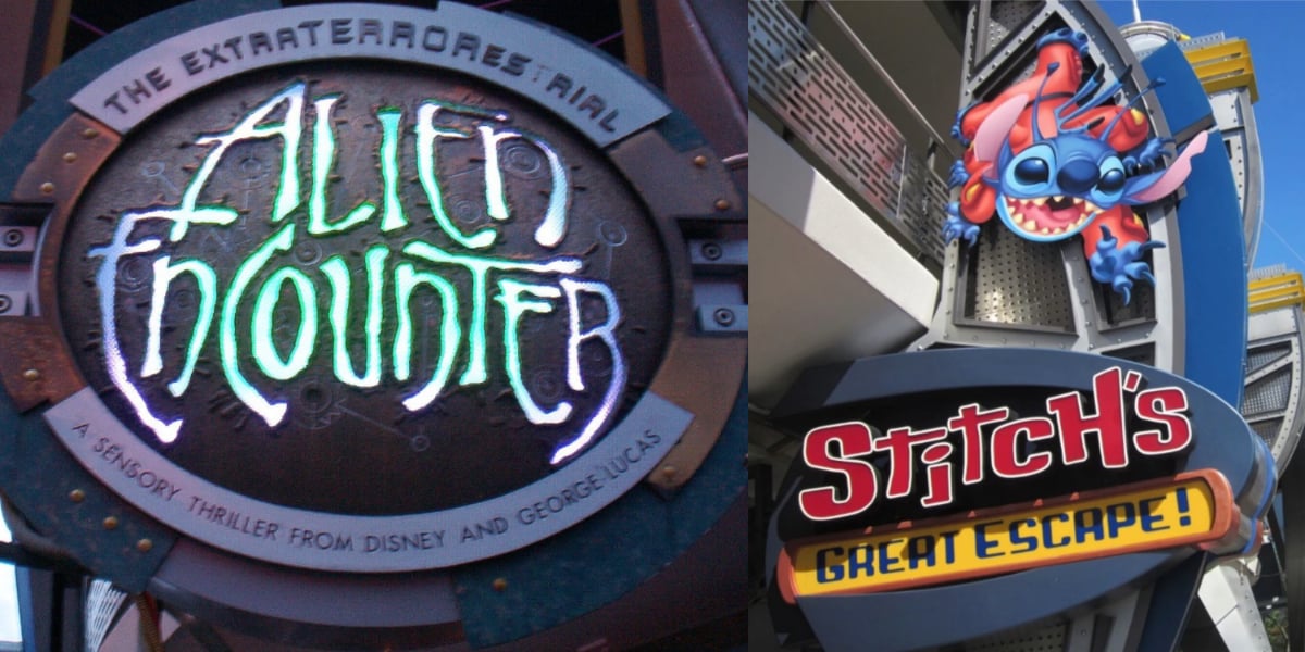 Signs for both rides Disney