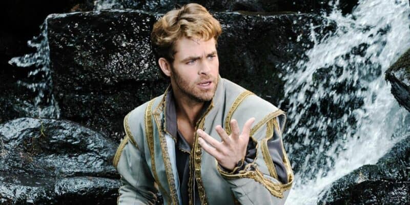 Chris Pine into the words