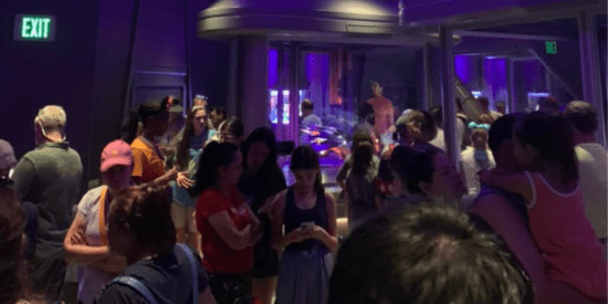 Cosmic Rewind crowded line at EPCOT