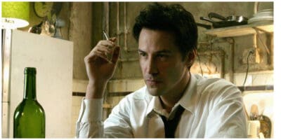 Keanu Reeves smoking as John Constantine