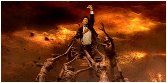 keanu reeves as constantine leaping from demons