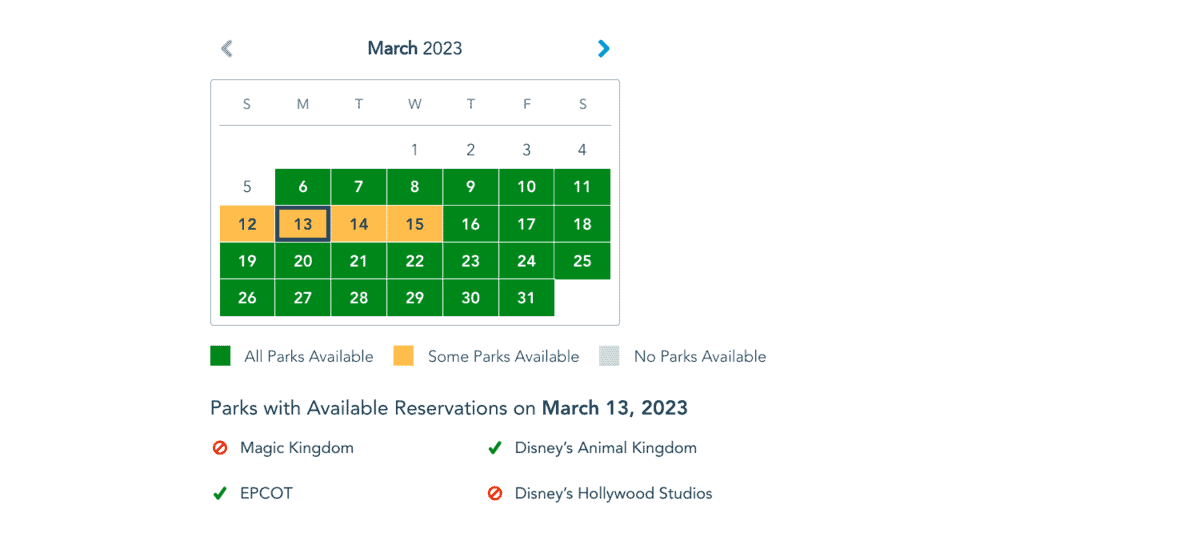 Park Pass reservations week commencing March 12