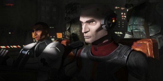 Echo (Dee Bradley Baker) flies into battle in 'Star Wars: The Bad Batch'. Credit: Lucasfilm