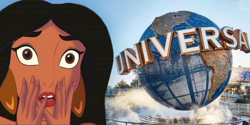 Disney Princess impressed, Universal Resort sign at the background