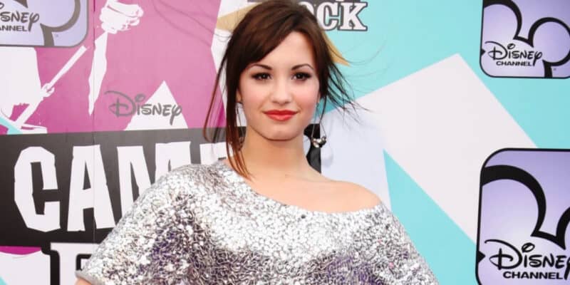 Demi Lovato on the 'Camp Rock' red carpet.
