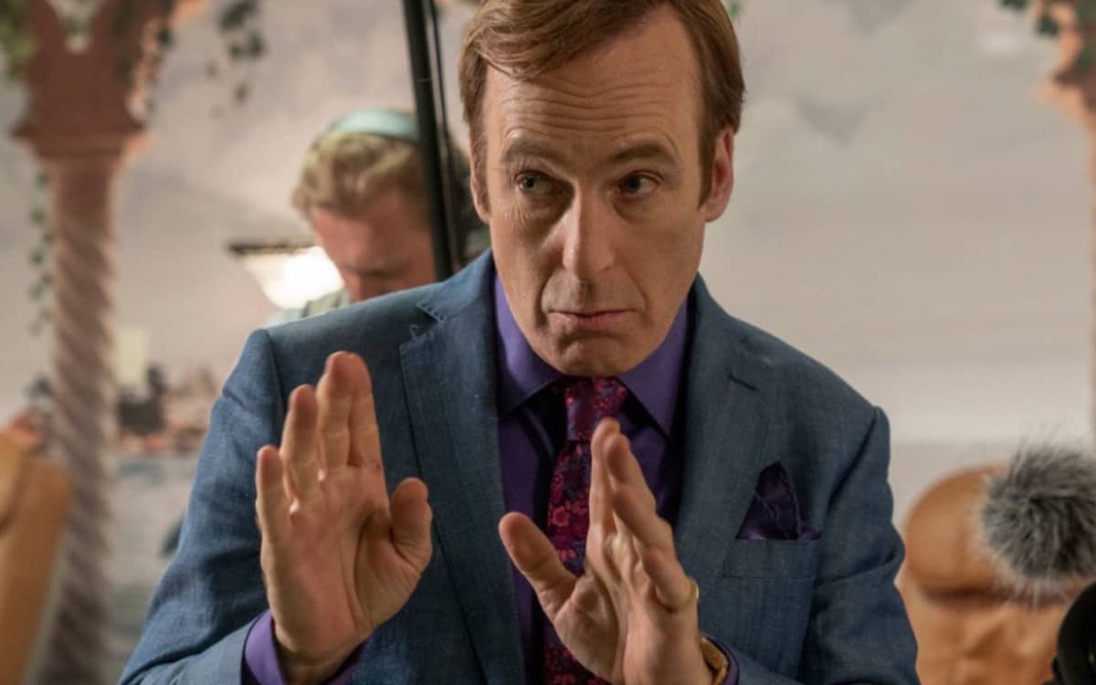 Bob Odenkirk calming someone down as Saul Goodman in Better Call Saul