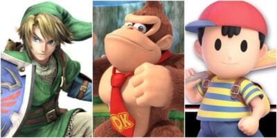 Nintendo Link from Legend of Zelda, Donkey Kong, and Ness from Earthbound