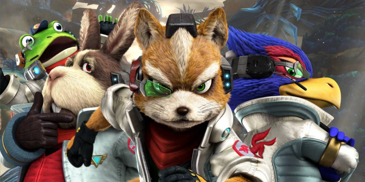 Slippy Toad, Peppy O'Hare, Fox McCloud, and Falco Lombardi from Star Fox Zero Nintendo