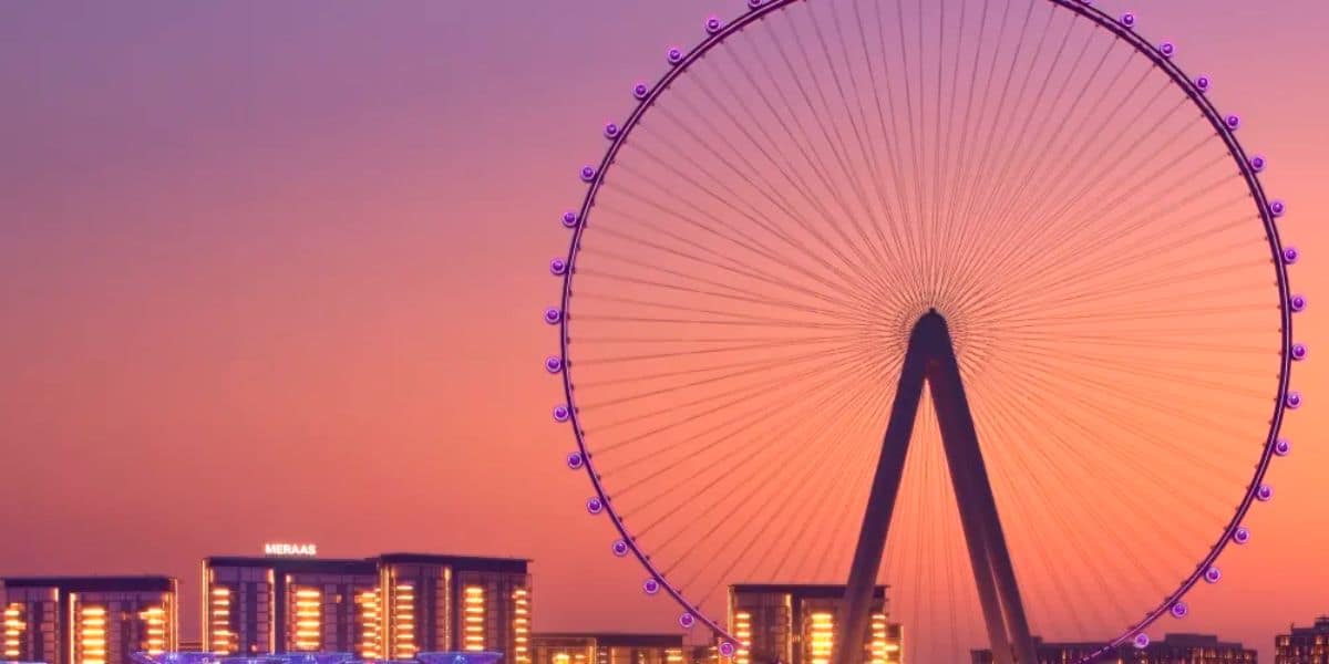 Ferris Wheel against the sunset