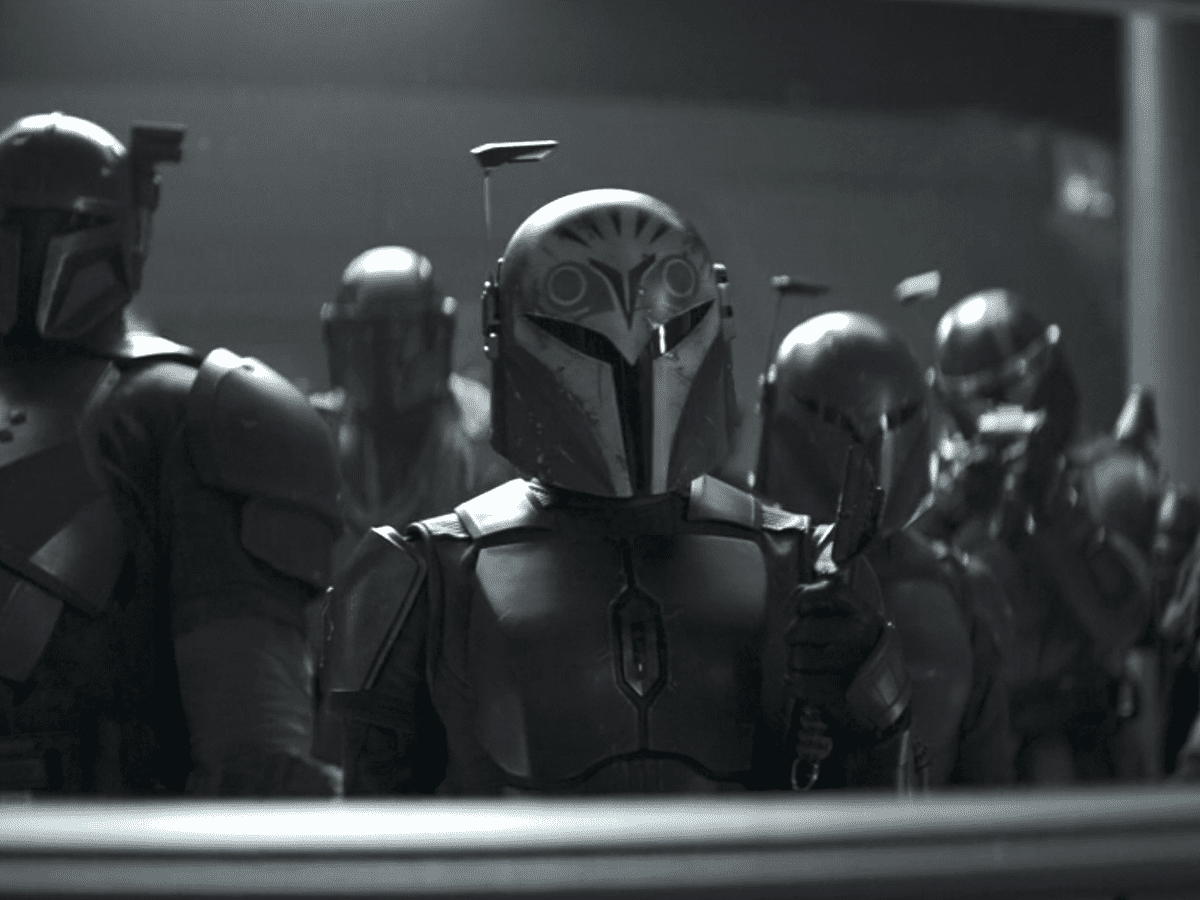 Bo-Katan with Mandalorians on Mandalore in The Mandalorian