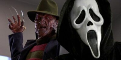 (Left) Freddy Krueger in 'Wes Craven's New Nightmare' (Right) Ghostface in 'Scream'