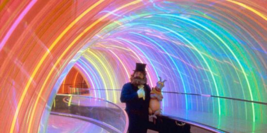 dreamfinder and figment rainbow tunnel original ride EPCOT, resized