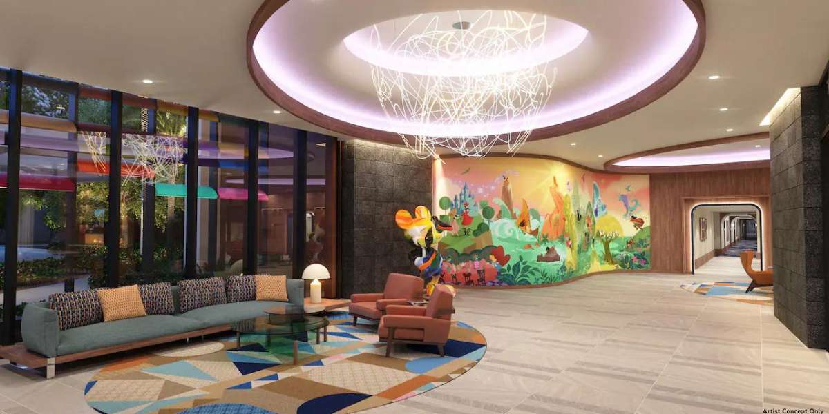The Villas at Disneyland Hotel lobby